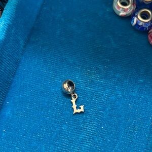 Silver 'L' Charm Pendant